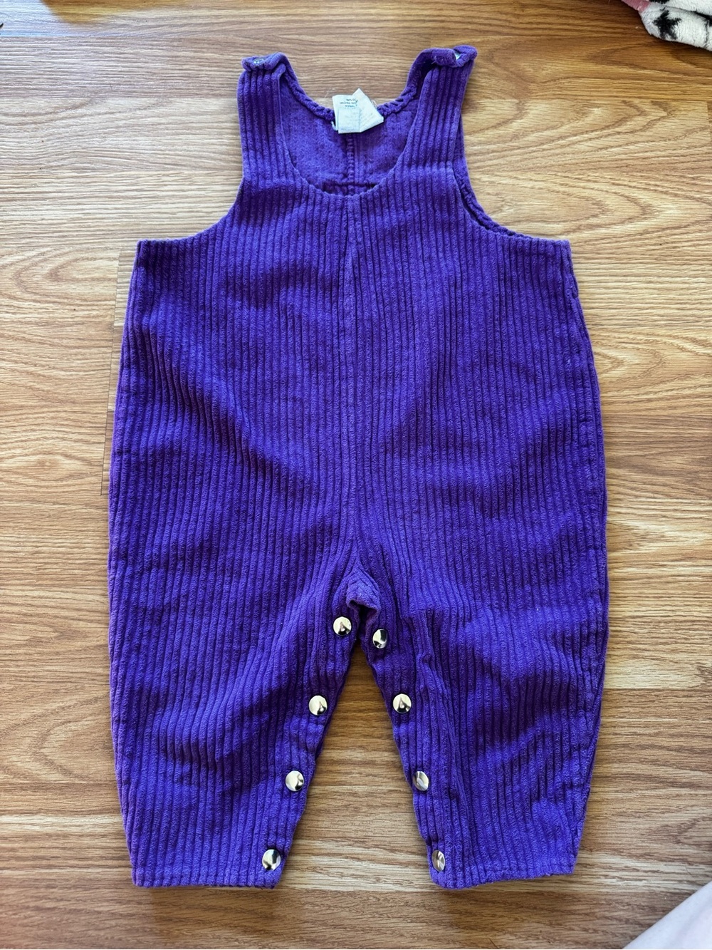 Vintage Purple Corduroy Baby Overalls